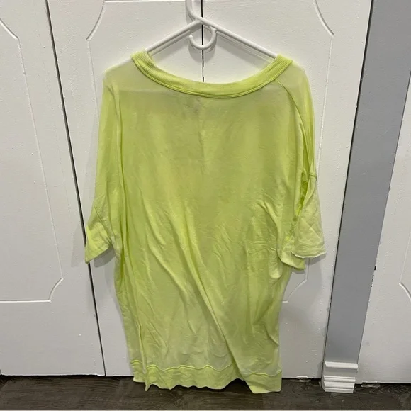 Free People Neon Yellow Cozy Cool Lounge T-Shirt - Picture 3 of 12